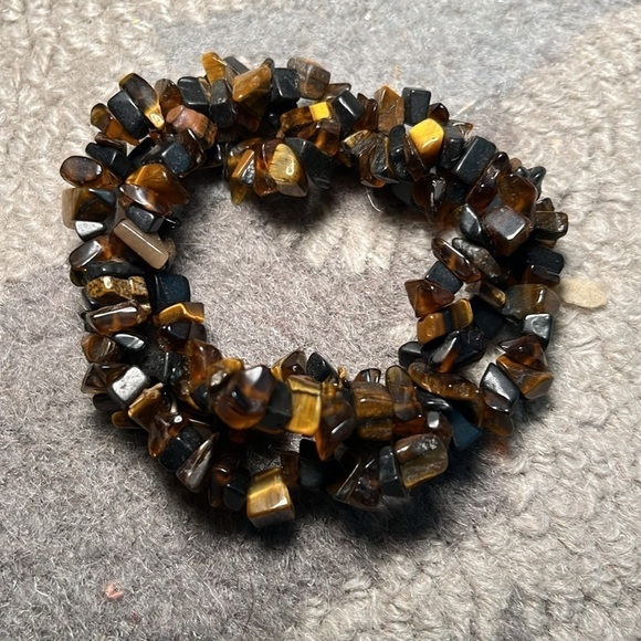 Set of two brown colored beaded bracelets - Picture 4 of 7